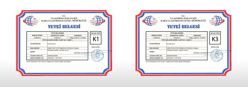 Yetki Belgelerimiz